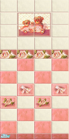 Sims 2 — FOA-K: Ballerina - bath 07 by perelinka — FIRST OF ALL - KIDS: Ballerina; bath wall 7/7
