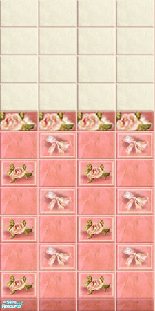Sims 2 — FOA-K: Ballerina - bath 06 by perelinka — FIRST OF ALL - KIDS: Ballerina; bath wall 6/7