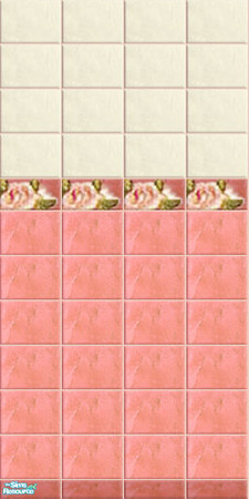 Sims 2 — FOA-K: Ballerina - bath 05 by perelinka — FIRST OF ALL - KIDS: Ballerina; bath wall 5/7