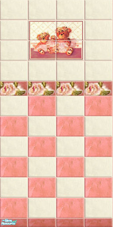 Sims 2 — FOA-K: Ballerina - bath 04 by perelinka — FIRST OF ALL - KIDS: Ballerina; bath wall 4/7