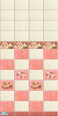 Sims 2 — FOA-K: Ballerina - bath 03 by perelinka — FIRST OF ALL - KIDS: Ballerina; bath wall 3/7