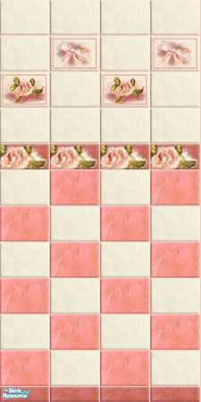 Sims 2 — FOA-K: Ballerina - bath 02 by perelinka — FIRST OF ALL - KIDS: Ballerina; bath wall 2/7