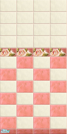 Sims 2 — FOA-K: Ballerina - bath 01 by perelinka — FIRST OF ALL - KIDS: Ballerina; bath wall 1/7