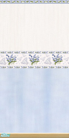 Sims 2 — B&B: FORGET-ME-NOT - bed 04 by perelinka — FORGET-ME-NOT bedroom wallpaper (from Bath&Bed Series) wall