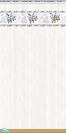 Sims 2 — B&B: FORGET-ME-NOT - bed 01 by perelinka — FORGET-ME-NOT bedroom wallpaper (from Bath&Bed Series) wall