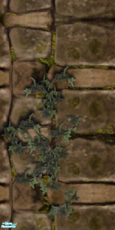 Sims 2 — Farmer Thompson's Stone Wall 4 by tlkaska — This is 4 of 12 mix and match brown stone, moss, and ivy walls