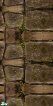 Sims 2 — Farmer Thompson's Stone Wall 2 by tlkaska — This is 2 of 12 mix and match brown stone, moss, and ivy walls