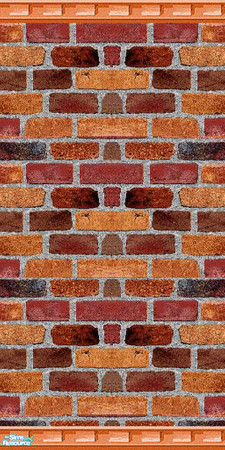 Sims 2 — Orange Brick Wall 2 by Sheera — Part of my Orange Brick Wallpapers and Floors Set. Enjoy ! ! ! 