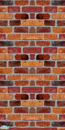 Sims 2 — Orange Brick Wall 1 by Sheera — Part of my Orange Brick Wallpapers and Floors Set. Enjoy ! ! ! 