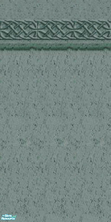 Sims 2 — Dark Celtic Marble Wall 8 by talonblackhart — Dark marble wall with a Celtic knotwork top border. Recolored from