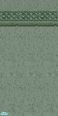 Sims 2 — Dark Celtic Marble Wall 7 by talonblackhart — Dark marble wall with a Celtic knotwork top border. Recolored from