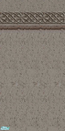 Sims 2 — Dark Celtic Marble Wall 5 by talonblackhart — Dark marble wall with a Celtic knotwork top border. Recolored from
