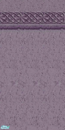 Sims 2 — Dark Celtic Marble Wall 3 by talonblackhart — Dark marble wall with a Celtic knotwork top border. Recolored from