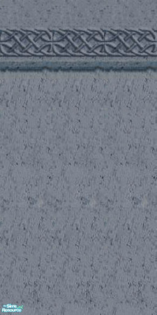 Sims 2 — Dark Celtic Marble Wall 1 by talonblackhart — Dark marble wall with a Celtic knotwork top border. Recolored from
