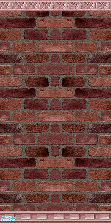 Sims 2 — Red Brick Wallpaper 3 by Sheera — Part of my Red Brick Wallpapers and floors set. Enjoy !
