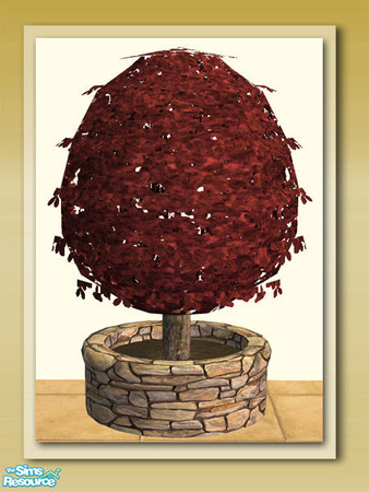 Sims 2 — Egg Shrub 06 by Shakeshaft — Part of a recolour set of the Round Stone Potted Plants in my Garden Delights Set,