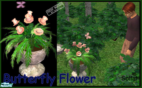 Sims 2 — Butterfly Flower - New Mesh by solfal — 