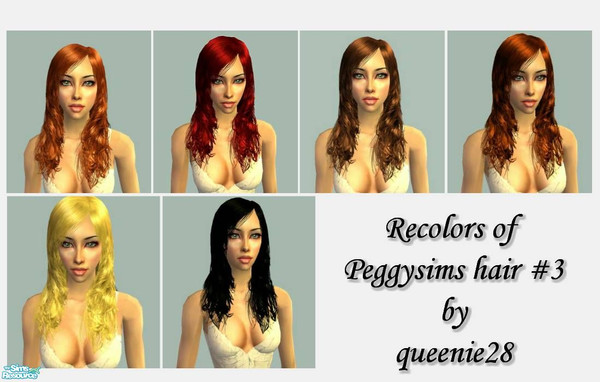 Sims 2 — Recolors of Peggysims hair #3 by queenie28 — Very pretty style from peggysims. You\'ll need the mesh from