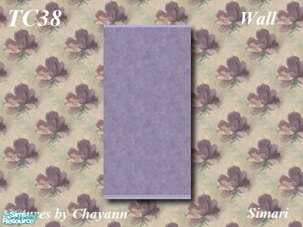 Sims 2 — TC38 - LR- Wall Paint by simari — TC38 Lavender wall paint with trim