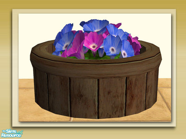 Sims 2 — Flower Planter Base 02 by Shakeshaft — Part of a recolour set of the Round Stone Potted Plants in my Garden