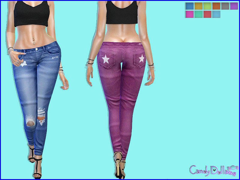 The Sims Resource - CandyDoll Trendy Jeggings