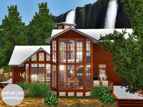 Sims 3 — Mountain Lodge by whitequeen13 — Comfortable chalet with living room, kitchen, a bedroom, a bathroom and a