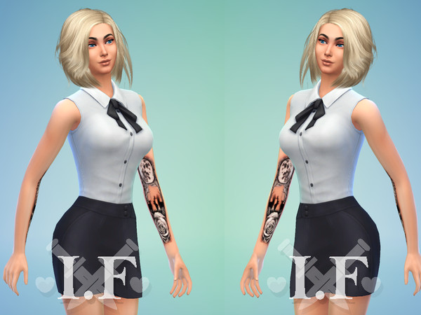 Sims 4 — Picture Tattoo Deer/Vension Arm Set by Ivara — Picture Tattoo Deer/Vension Arm Set, left and right
