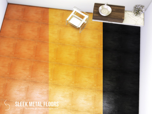 Sims 4 — Sleek Metal Floors by k-omu2 — Who says metal can't be classy? These floors comes in three swatches of black,