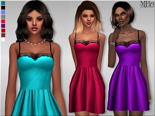 The Sims Resource - S4 Silk And Lace Dress