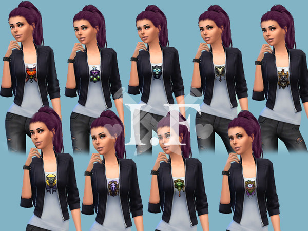 Sims 4 — World of Warcraft classes Fanmarsh jacket by Ivara — WoW Fanmarsh Jacket with all classes 