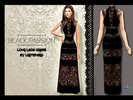 Sims 4 — Lace Dress - Black Passion - mesh needed by Rimshard — - Standalone Recolor - Mesh by Leeloo (you need it) - for