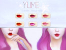 Sims 4 — YUME - Lipstick Vintage Velvet by ZEROYUME — Velvet lipstick with cheilogramma in 6 colors.