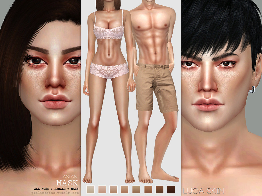 Sims 4 - PS Luca Skin by Pralinesims - Realistic skin in 8 colors for all a...