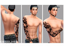 Sims 4 — Chicano's male tattoo by OliverOks — Men's tattoo on the whole hand made &amp;#8203;&amp;#8203;in the
