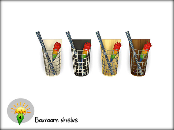 Sims 4 — Boxroom shelve by Solny — Wall decor. Part of Boxroom set.