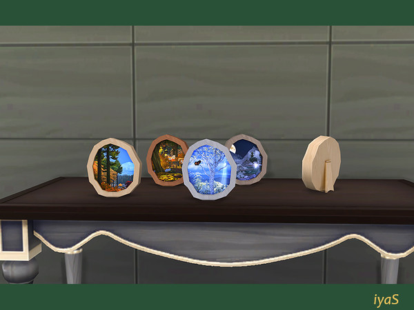 Sims 4 — Granite Falls Paintings by soloriya — Small paintings with different views of Granite Falls. 4 color variations.