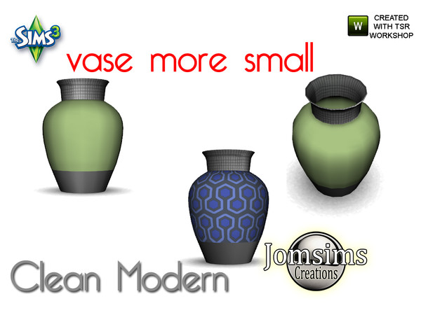 Sims 3 — clean modern vase more small by jomsims — clean modern vase more small