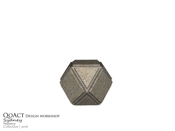 Sims 4 — Sydney Geometric Storage Box by QoAct — Part of the Sydney Nursery QoAct Design Workshop | 2016 Bedroom