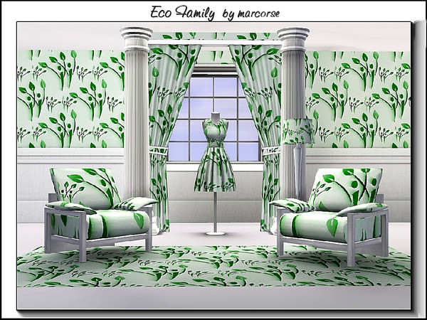 Sims 3 — Eco Family_marcorse by marcorse — Themed pattern: econ "people" in green shades