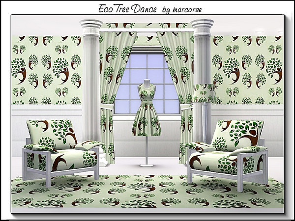Sims 3 — Eco Tree Dance_marcorse by marcorse — Themed pattern: eco human tree in brown and green