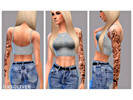 Sims 4 — cute female tattoo by OliverOks — New , nice tattoo for your ladies in black. Suitable for teenagers and young