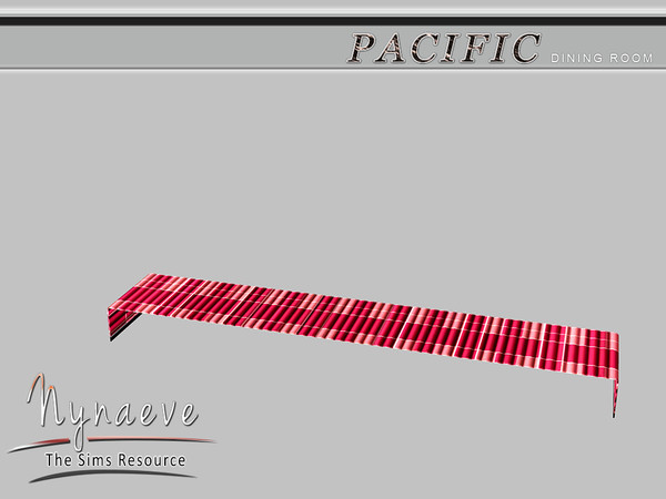 Sims 3 — Pacific Heights Table Runner by NynaeveDesign — Pacific Heights Dining Room - Table Runner Located in: Decor -