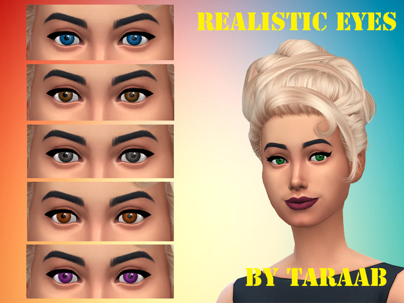 Sims 4 Realistic Eyes by taraab