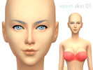 Sims 4 — Skin 01 by vesim — My first skin, this has 4 options: - red: smooth face + full body pores + large breasts +