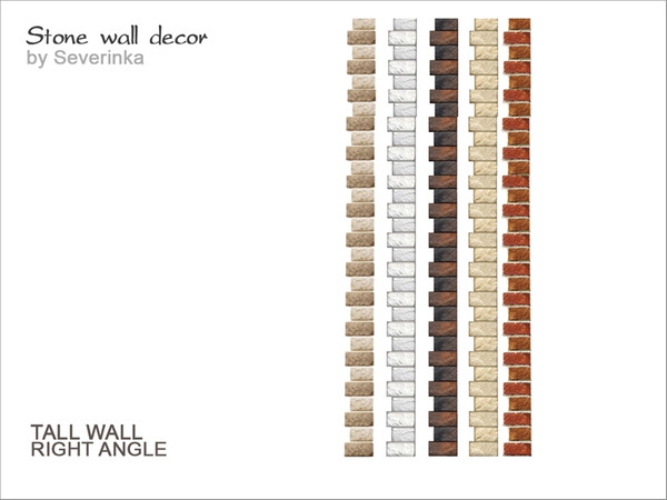 Sims 4 — Corner stone on tall wall RIGHT by Severinka_ — Corner stone on tall wall RIGHT