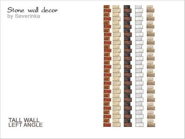 Sims 4 — Corner stone on tall wall LEFT by Severinka_ — Corner stone on tall wall LEFT