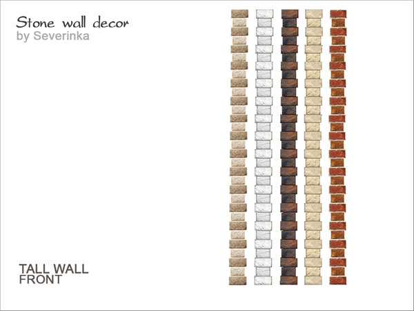 Sims 4 — Stone decor on tall wall by Severinka_ — Stone decor on tall wall