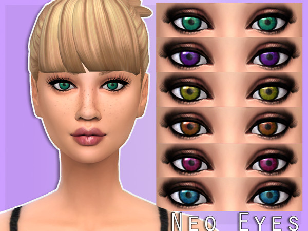 Sims 4 — Neo eyes by pastelsimsyoutube — 6 cat inspired eyes! I hope you like them! They are in the face paint section :)