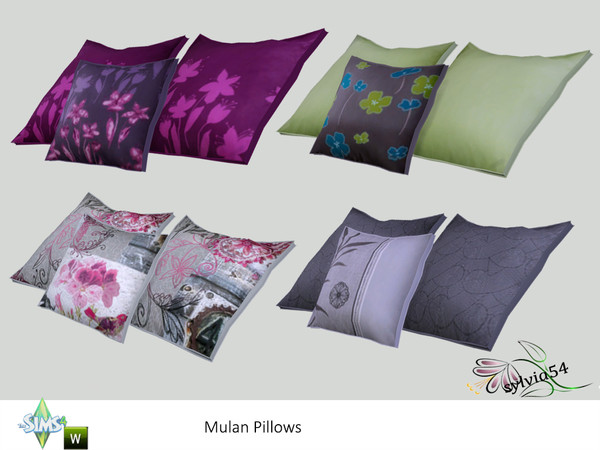 Sims 4 — Mulan Pillows by sylvia54 — Part of the Mulan Bedroom