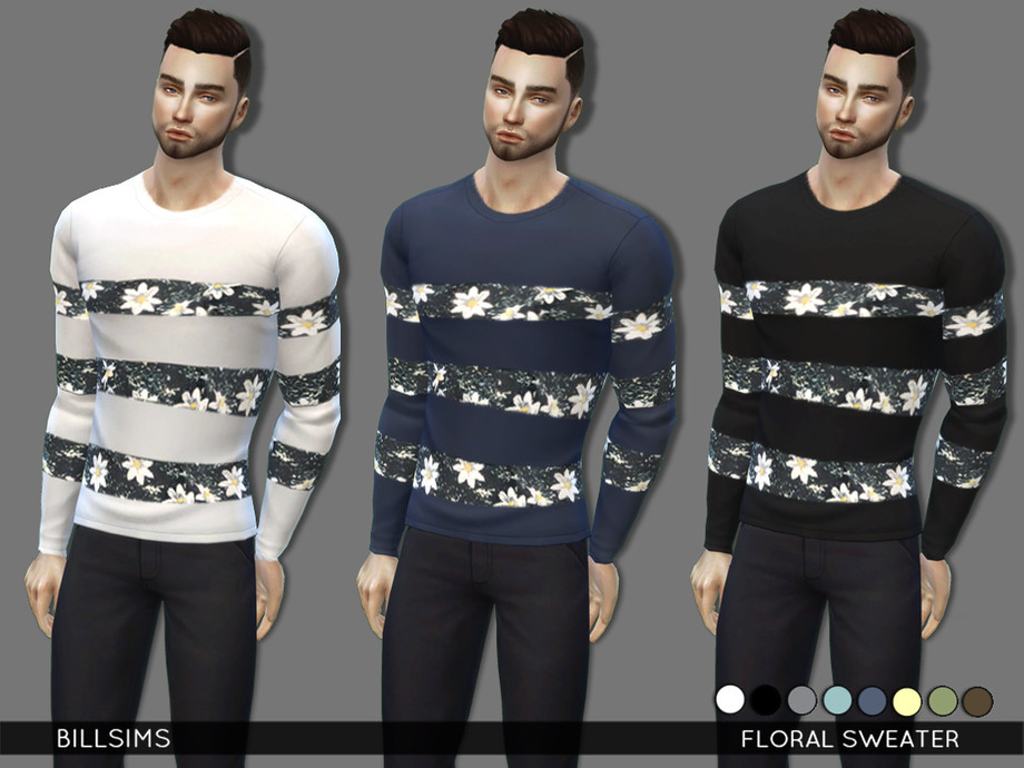 The Sims Resource - Floral Sweater